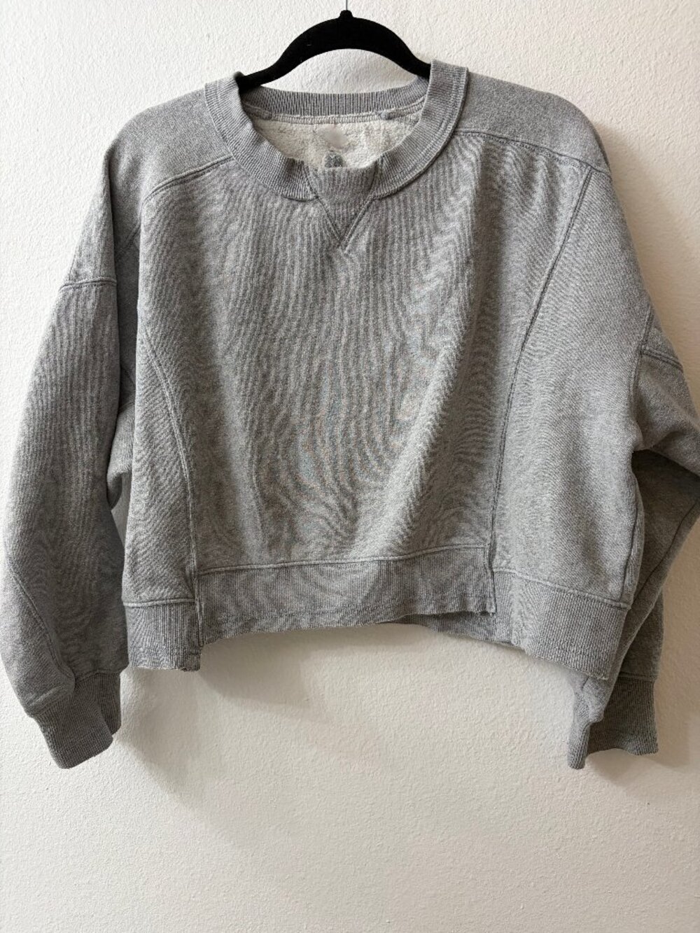 Free People FP Movement Intercept Cotton Blend Sweatshirt Heather Grey Small